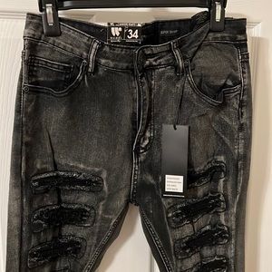 Black wash Waimea SUPER skinny jeans.  34x32 New with tags